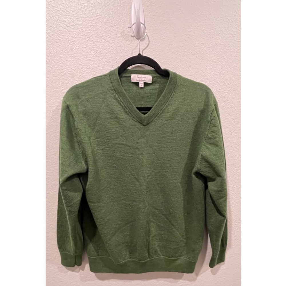 TURNBURY Green Extra Fine Merino Wool Sweater